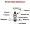 Multifunctional Outdoor Survival Whistle with LED Light Compass Thermometer Tool