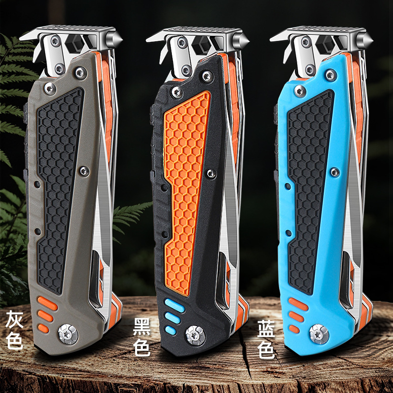 Multifunctional Folding Knife EDC Tool for Camping Hiking Survival