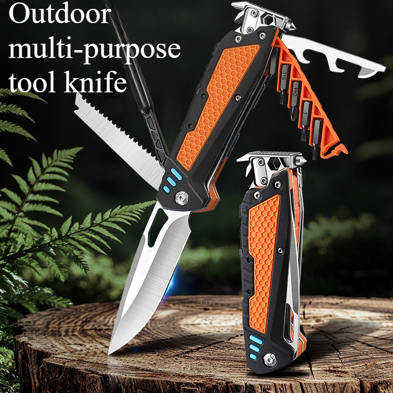 Multifunctional Folding Knife EDC Tool for Camping Hiking Survival