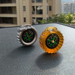 titanium alloy survival compass pendant necklace for outdoor navigation travel gear