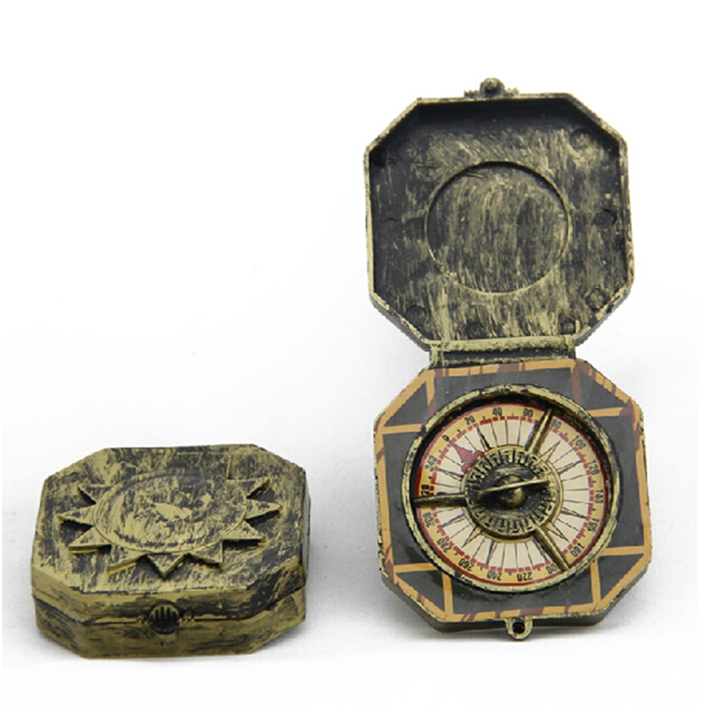 Vintage Pirate Compass Toy for Kids Cosplay Nautical Costume Prop Gift