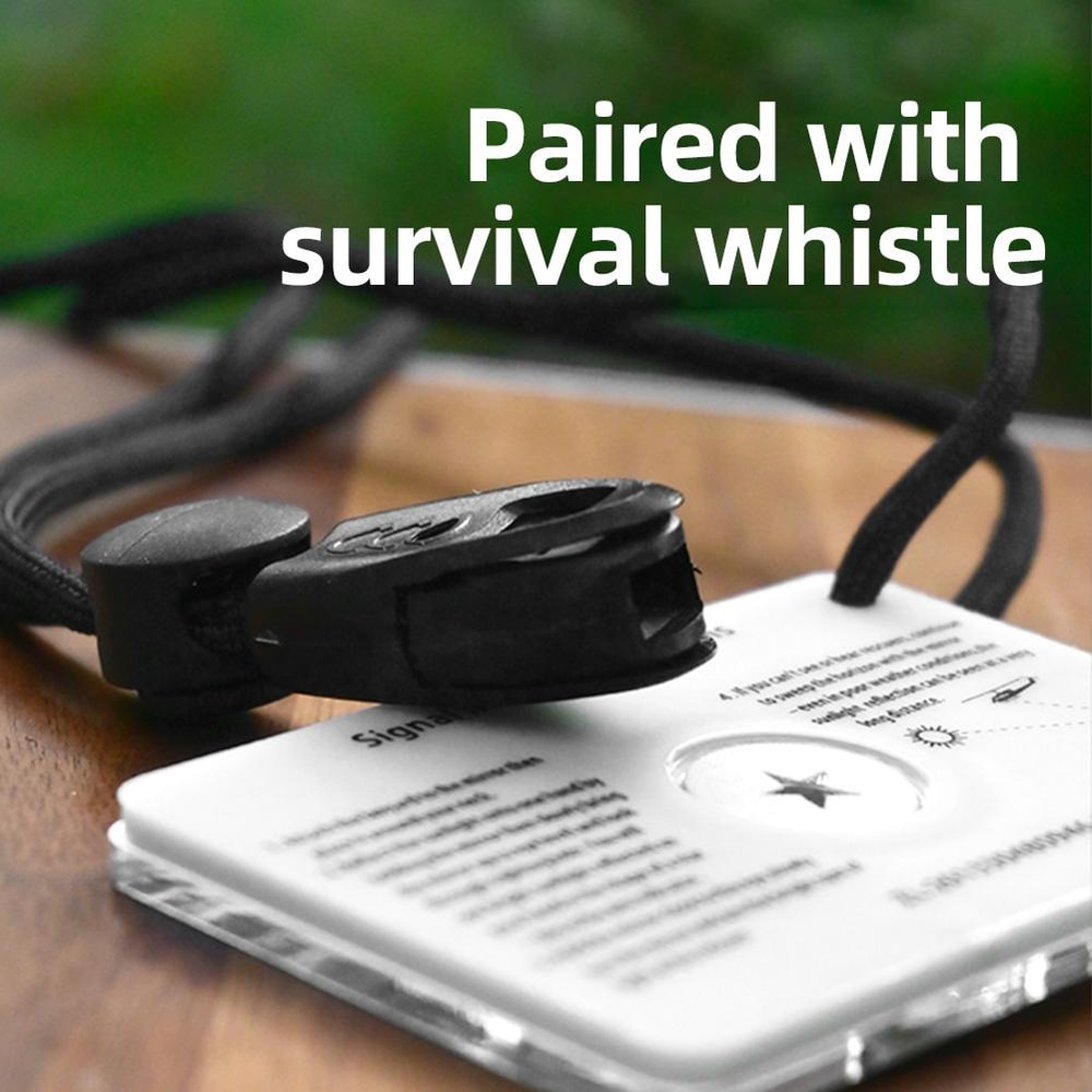 Survival Signal Mirror For Outdoor Safety Emergency Reflective Signaling Tool For Boating And Hikin 1