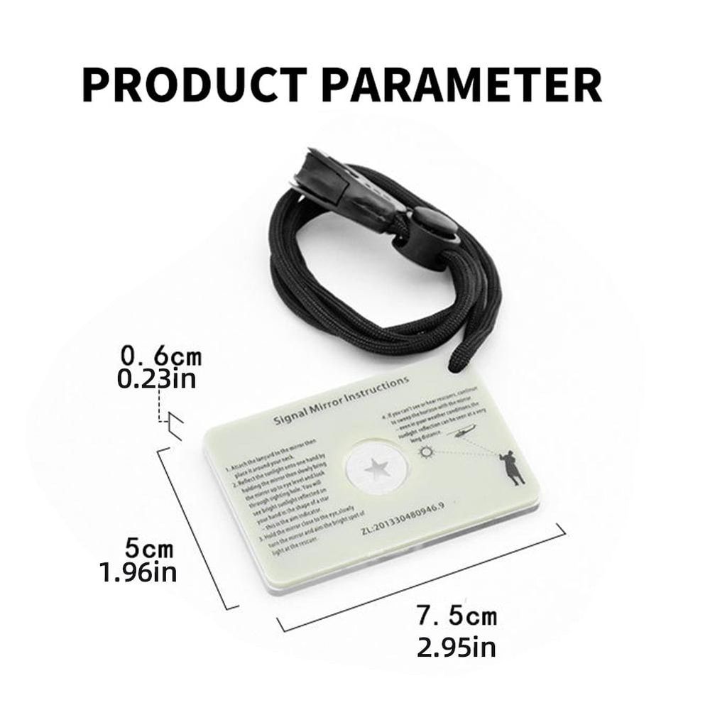 Survival Signal Mirror For Outdoor Safety Emergency Reflective Signaling Tool For Boating And Hikin 5