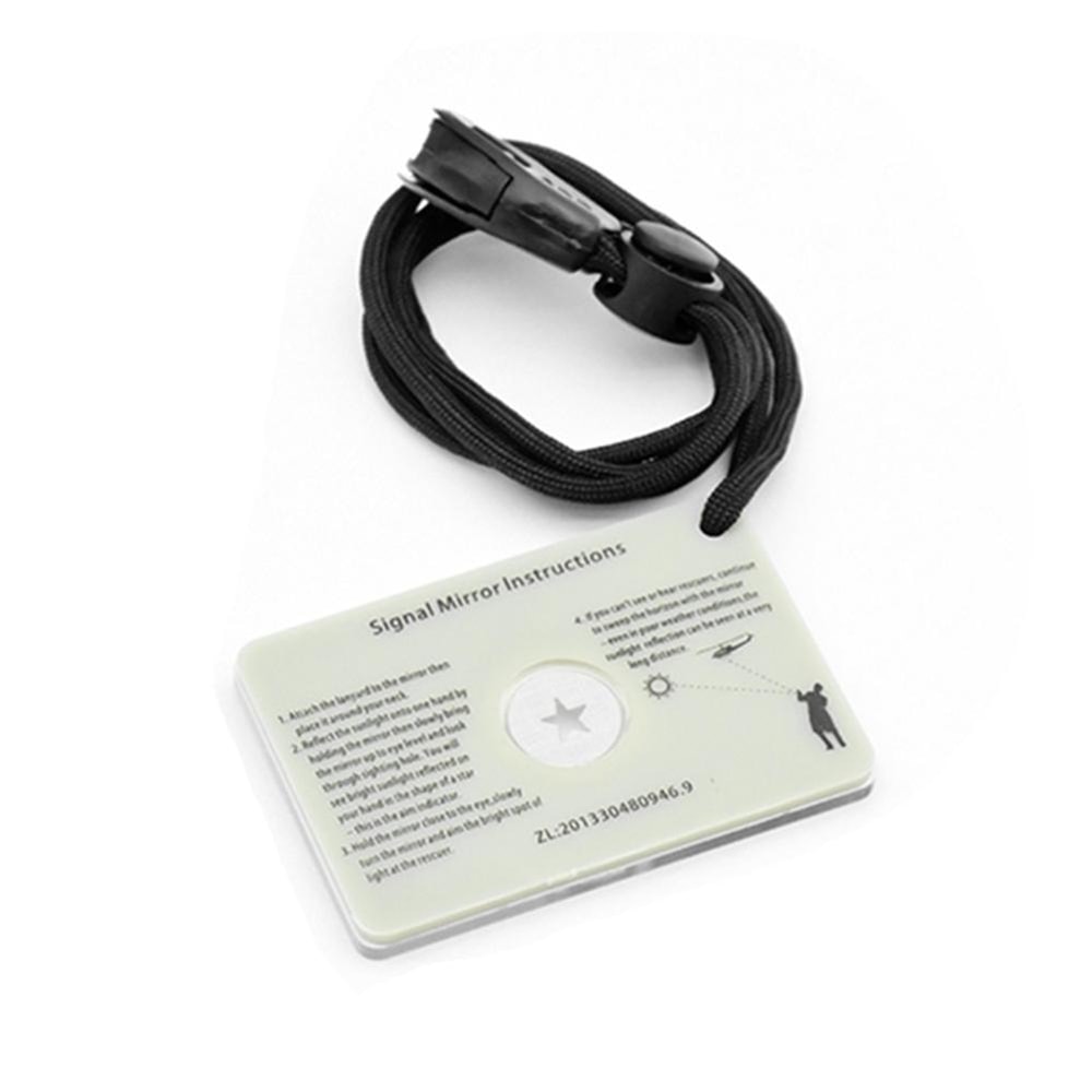 Survival Signal Mirror For Outdoor Safety Emergency Reflective Signaling Tool For Boating And Hikin 6