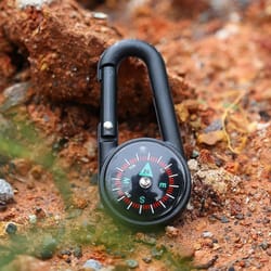 mini hiking compass keychain survival gear for camping & outdoor navigation