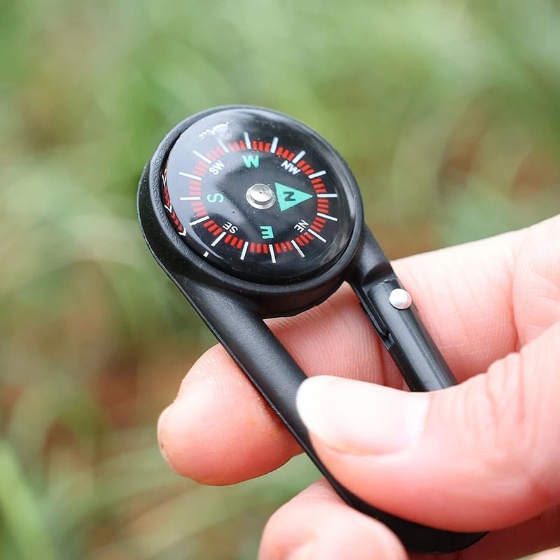 Mini Hiking Compass Keychain Survival Gear for Camping & Outdoor Navigation