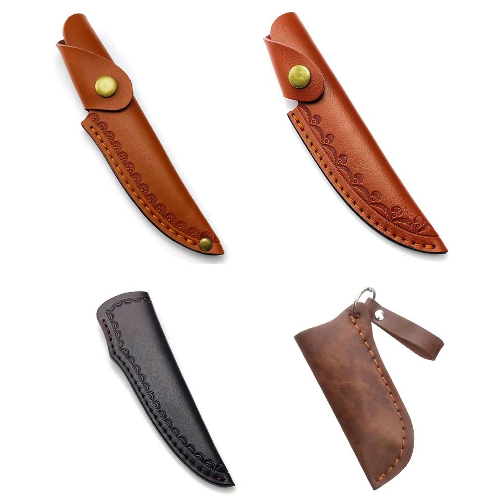 Leather Knife Sheath Belt Loop Holster Durable Outdoor Carry Flashlight Holder 4