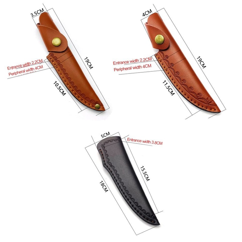 Leather Knife Sheath Belt Loop Holster Durable Outdoor Carry Flashlight Holder 5