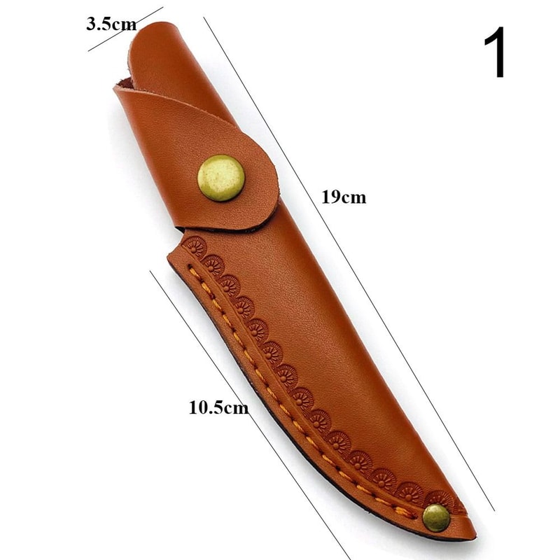 Leather Knife Sheath Belt Loop Holster Durable Outdoor Carry Flashlight Holder 7