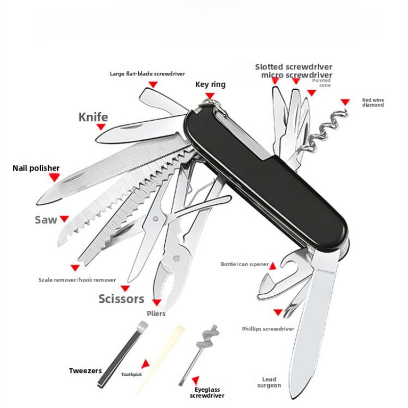 AllinOne Multi Tool Pocket Knife With Pliers Screwdriver Set For Camping Survival And Everyday Carr 3