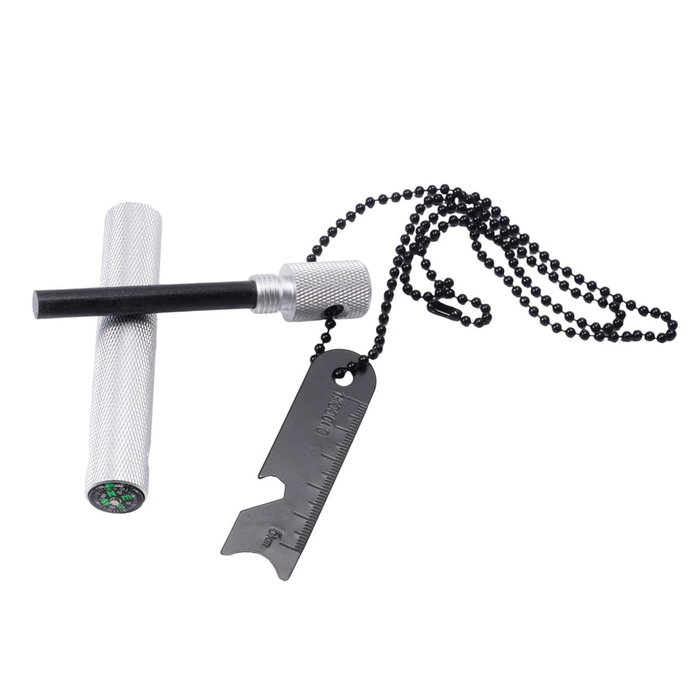 Ultimate Survival Fire Starter Kit with Magnesium Fire Starter & Compass