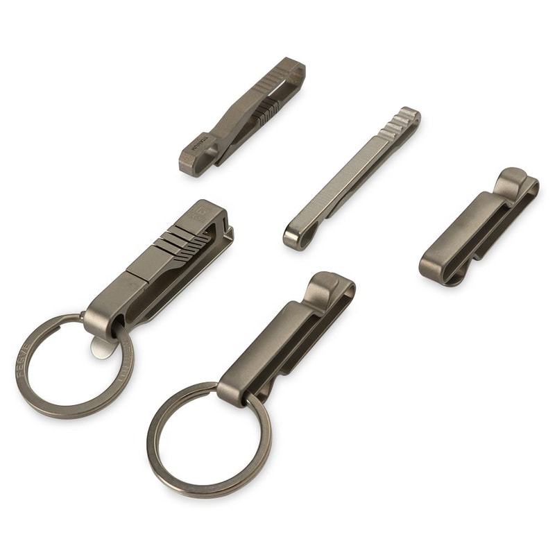 Titanium Alloy EDC Keychain Clip Quick Draw Molle Buckle Belt Key Holder