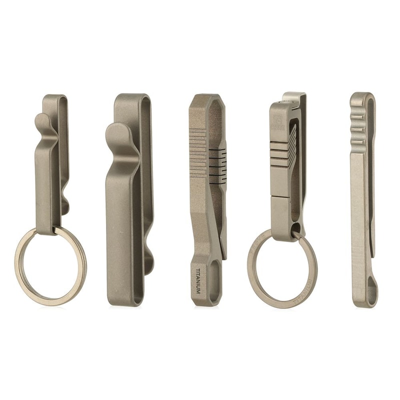 Titanium Alloy EDC Keychain Clip Quick Draw Molle Buckle Belt Key Holder