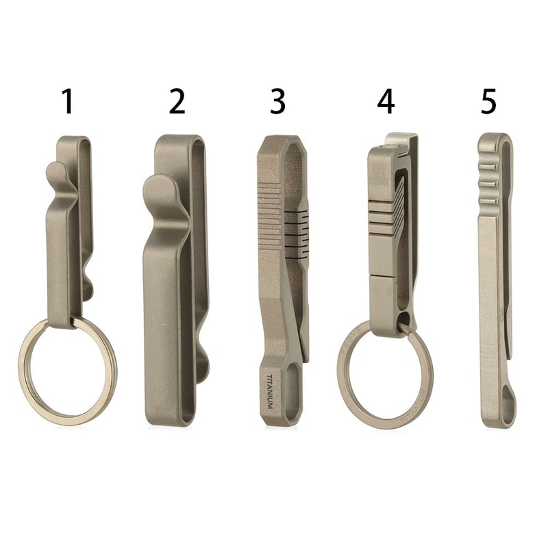 Titanium Alloy EDC Keychain Clip Quick Draw Molle Buckle Belt Key Holder