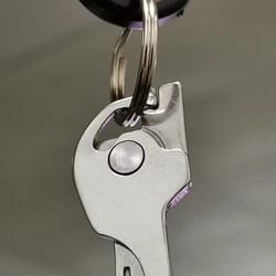 stainless steel multitool keychain compact edc survival tool with screwdriver for outdoor and everyday use