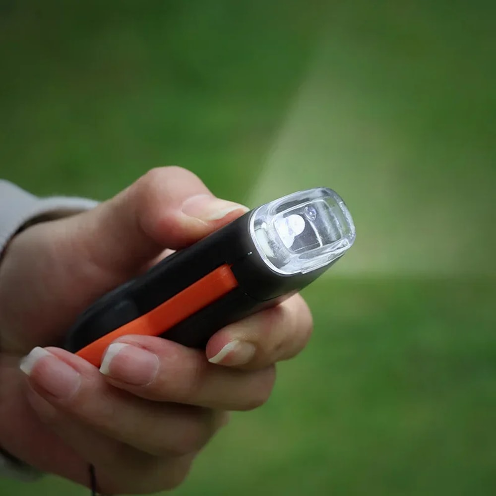 Multifunction Survival Whistle Tool with LED Light Compass Thermometer for Camping Hiking Safety