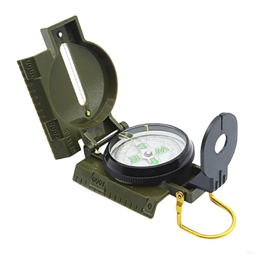 Military Grade Lensatic Compass with Glow Dial Waterproof Hiking Survival Compass for Outdoor Navigation