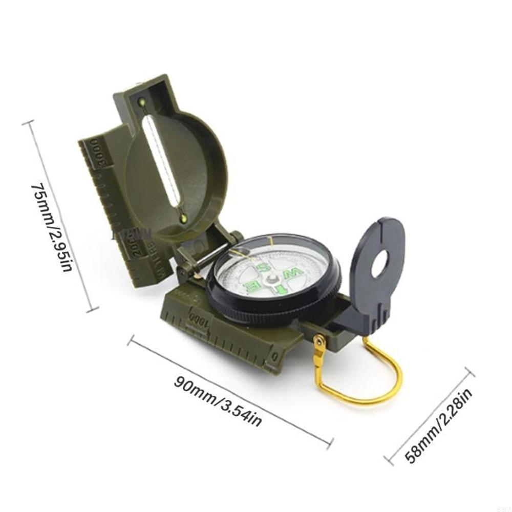 Military Grade Lensatic Compass with Glow Dial Waterproof Hiking Survival Compass for Outdoor Navigation