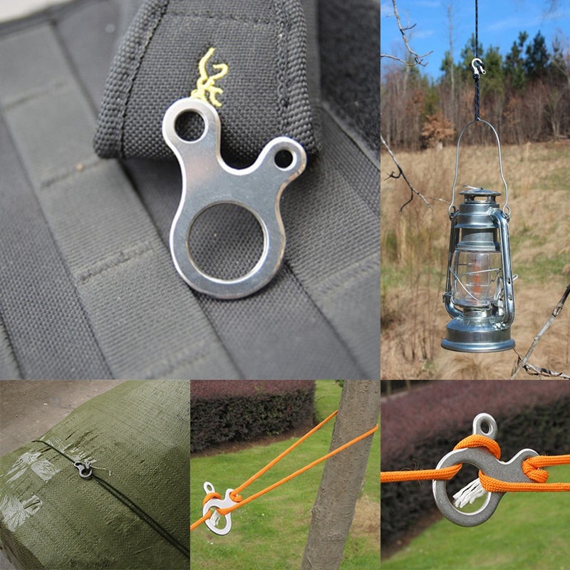 Quick Knot Rope Tensioner Outdoor Tool Portable Tent Fastener for Camping and Survival Gear