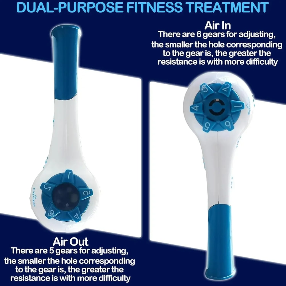 Adjustable Resistance Breathing Trainer for Lung Strength and Endurance