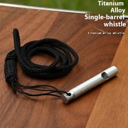 titanium emergency whistle high decibel survival tool with lanyard for hiking camping edc