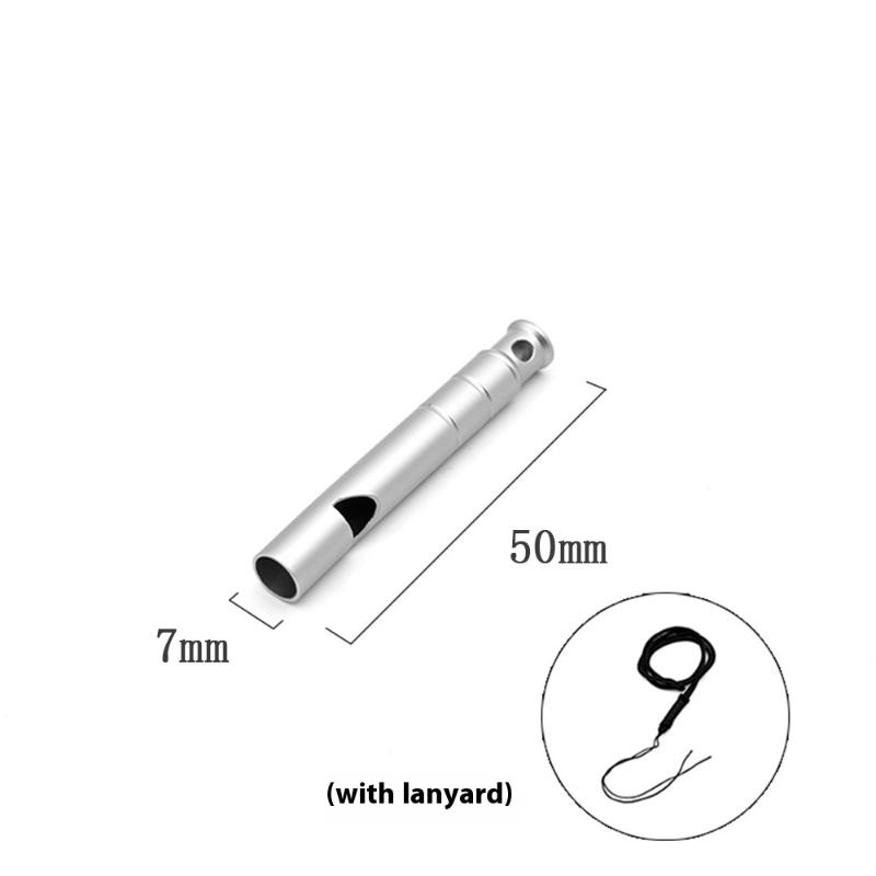 Titanium Emergency Whistle High Decibel Survival Tool with Lanyard for Hiking Camping EDC