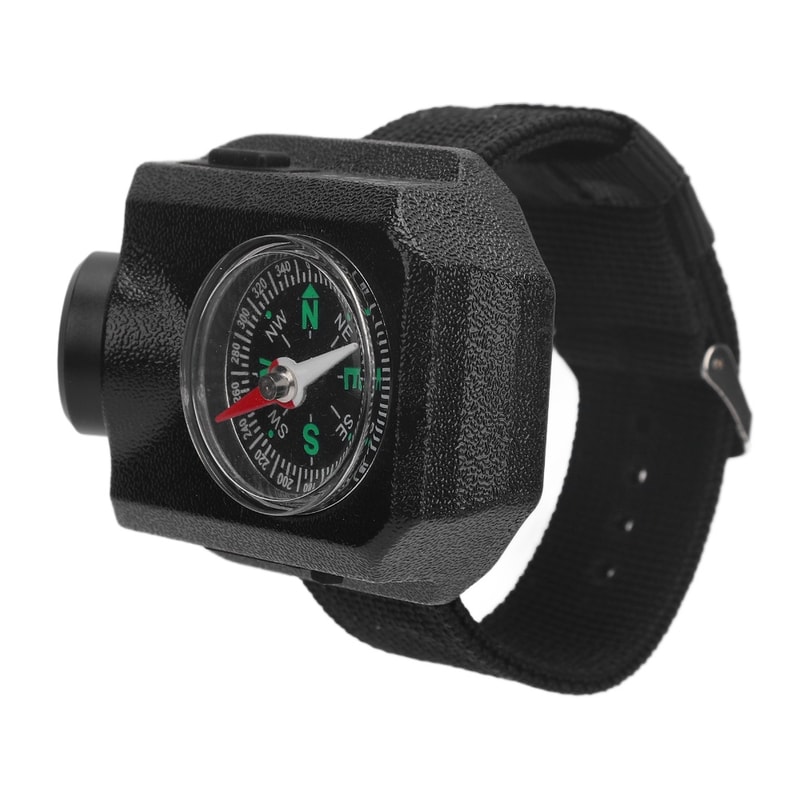Rechargeable Wrist Flashlight with Compass Waterproof Hands-Free Camping Watch Light
