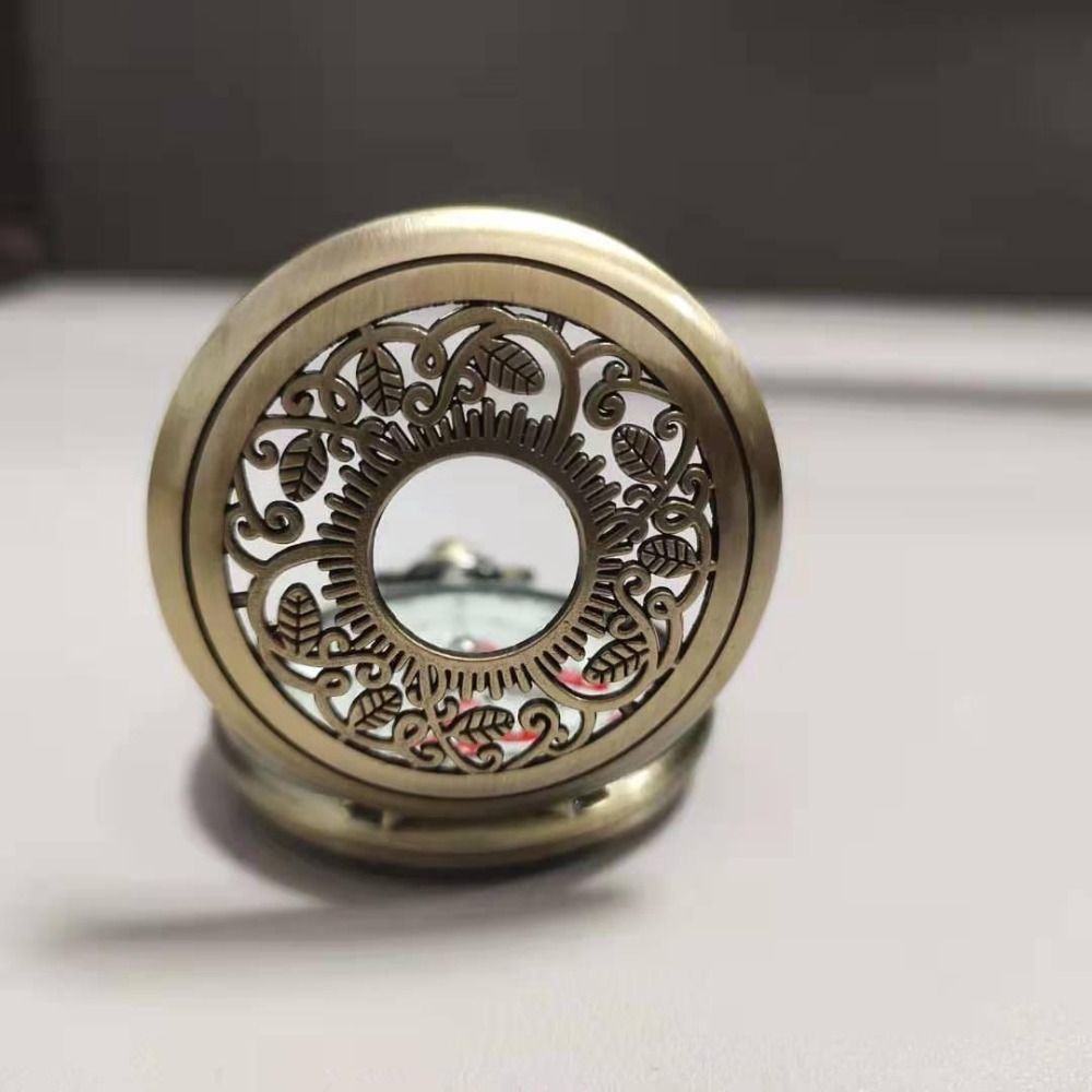 Vintage Bronze Pocket Compass for Hiking Navigation Outdoor Adventure Gift