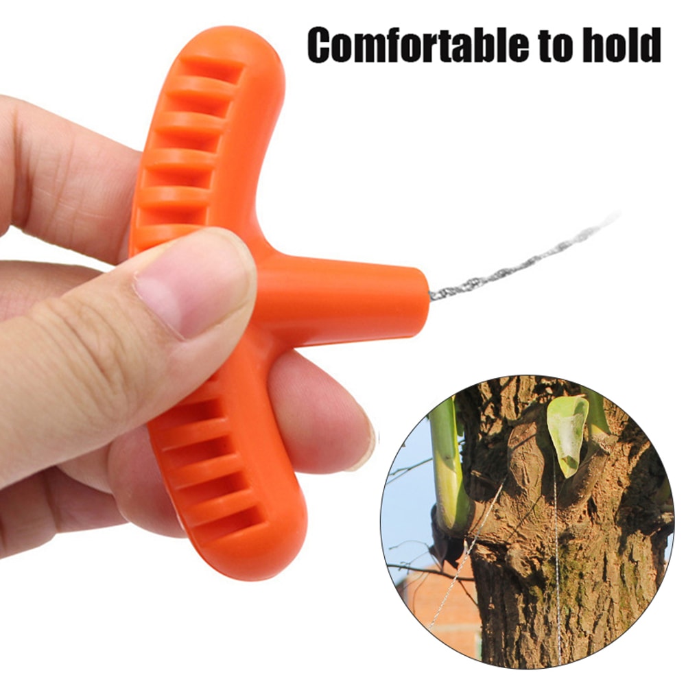 Compact Portable Wire Saw for Camping and Bushcraft Stainless Steel Survival Saw Tool