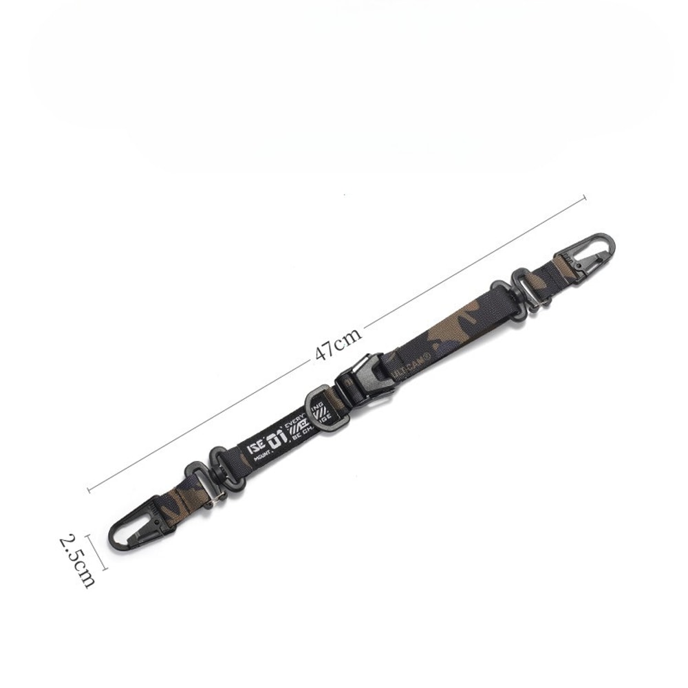 Tactical MOLLE Hanging Strap Organizer with Carabiner Clips for Camping Hiking Gear