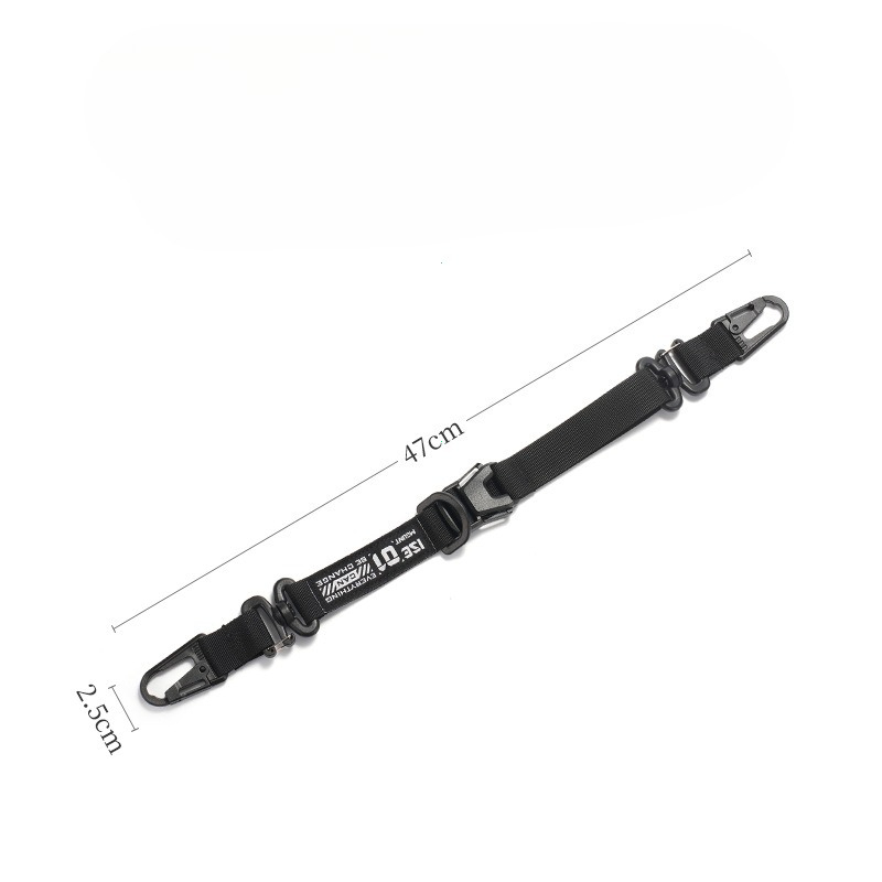 Tactical MOLLE Hanging Strap Organizer with Carabiner Clips for Camping Hiking Gear