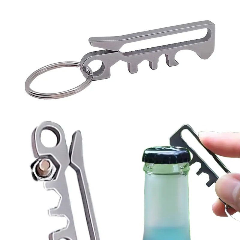 Rattlesnake EDC Keychain Clip Multi Tool Wallet Clip for Hiking and Everyday Carry