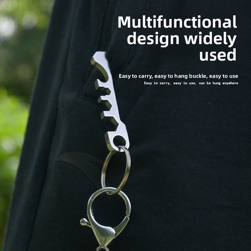 Rattlesnake EDC Keychain Clip Multi Tool Wallet Clip for Hiking and Everyday Carry