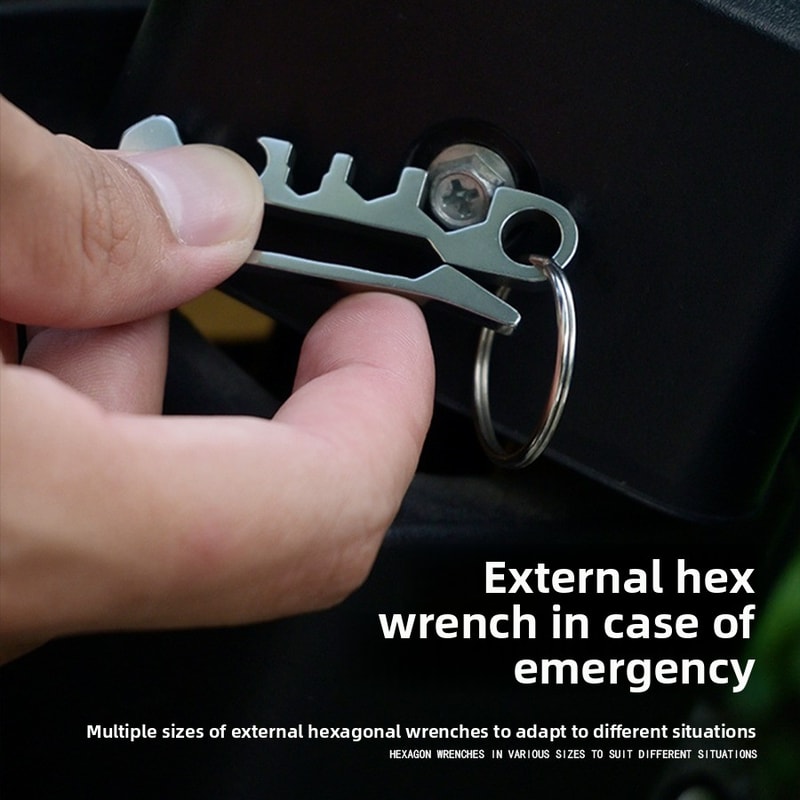 Rattlesnake EDC Keychain Clip Multi Tool Wallet Clip for Hiking and Everyday Carry