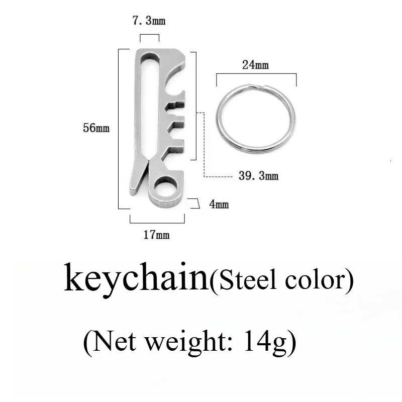 Rattlesnake EDC Keychain Clip Multi Tool Wallet Clip for Hiking and Everyday Carry