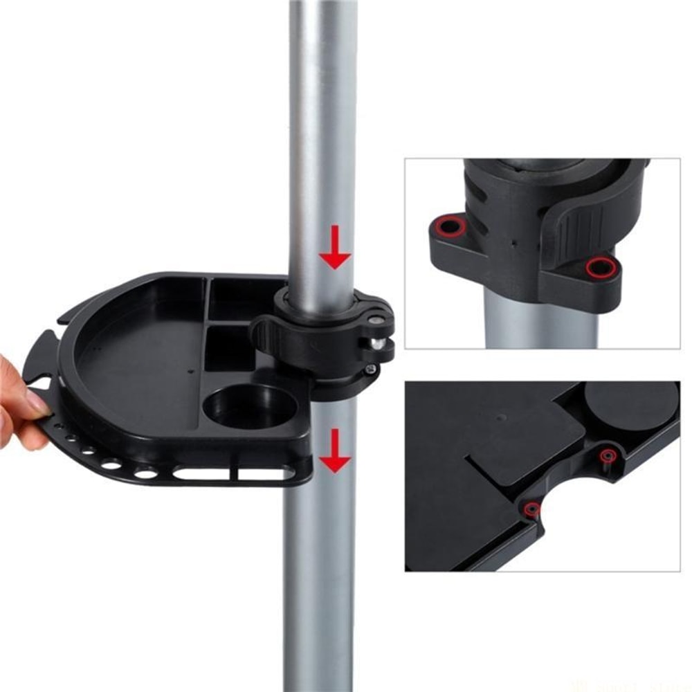 Adjustable Bicycle Repair Stand Tool Tray Work Holder Plate for Bike Maintenance and Workshop Storage