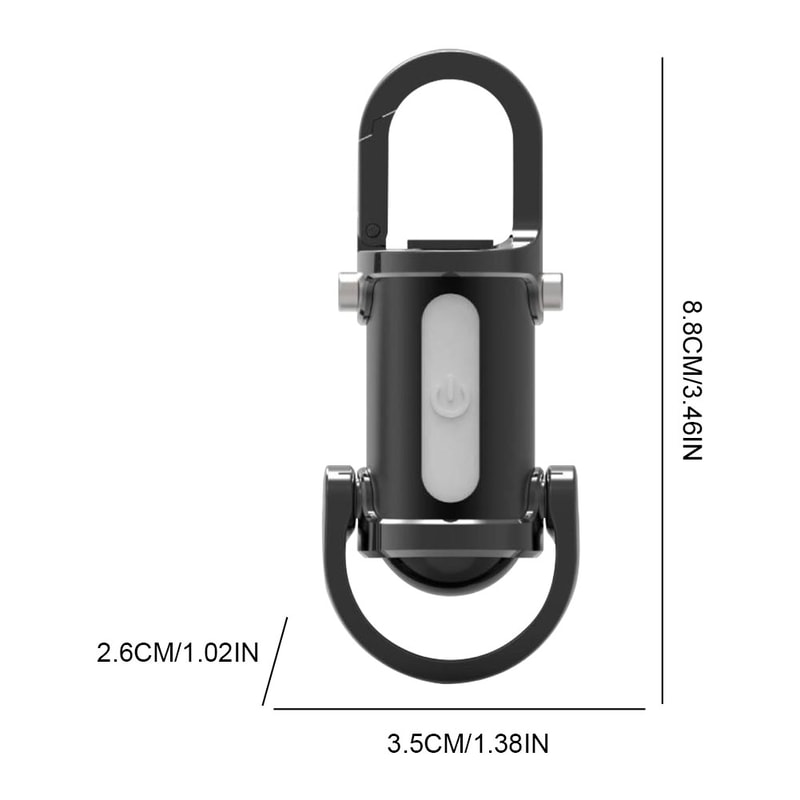 Rechargeable COB Keychain Flashlight With Hook Compact Pocket Flashlight For Camping Emergency Use 6