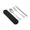 Portable Stainless Steel Travel Utensil Set With Case Reusable Cutlery Kit 4