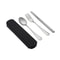 Portable Stainless Steel Travel Utensil Set With Case Reusable Cutlery Kit 4