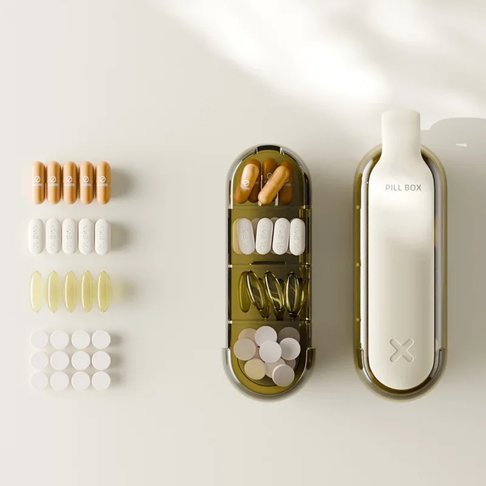 Easy Grip Pill Remover Tool with Storage Case Portable pill dispenser for Seniors