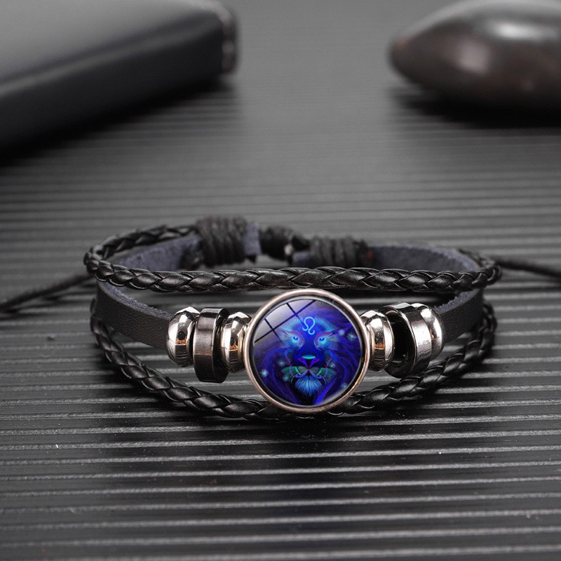 Zodiac Glow Leather Bracelet For Astrology Lovers And Meaningful Gifting 14