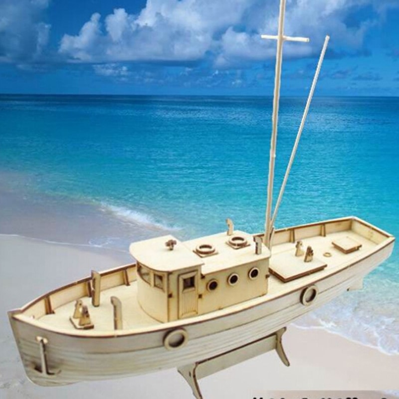 DIY Wooden Sailboat Model Kit 3D Puzzle Ship Craft For Adults And Kids 5