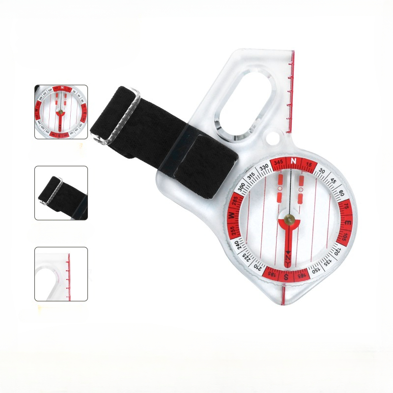 Precision Thumb Compass for Hiking Orienteering with Double Display Magnetic Navigation Tool