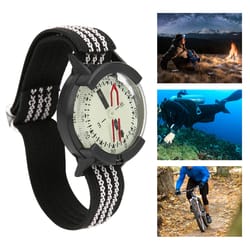 waterproof compass watch with luminous dial for hiking camping survival gear