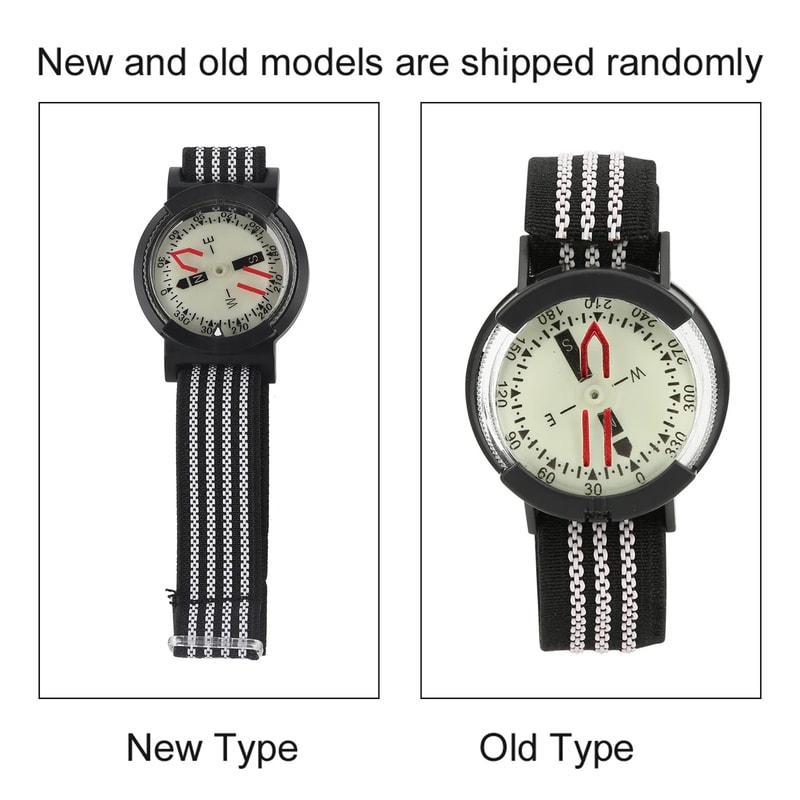 Waterproof Compass Watch with Luminous Dial for Hiking Camping Survival Gear
