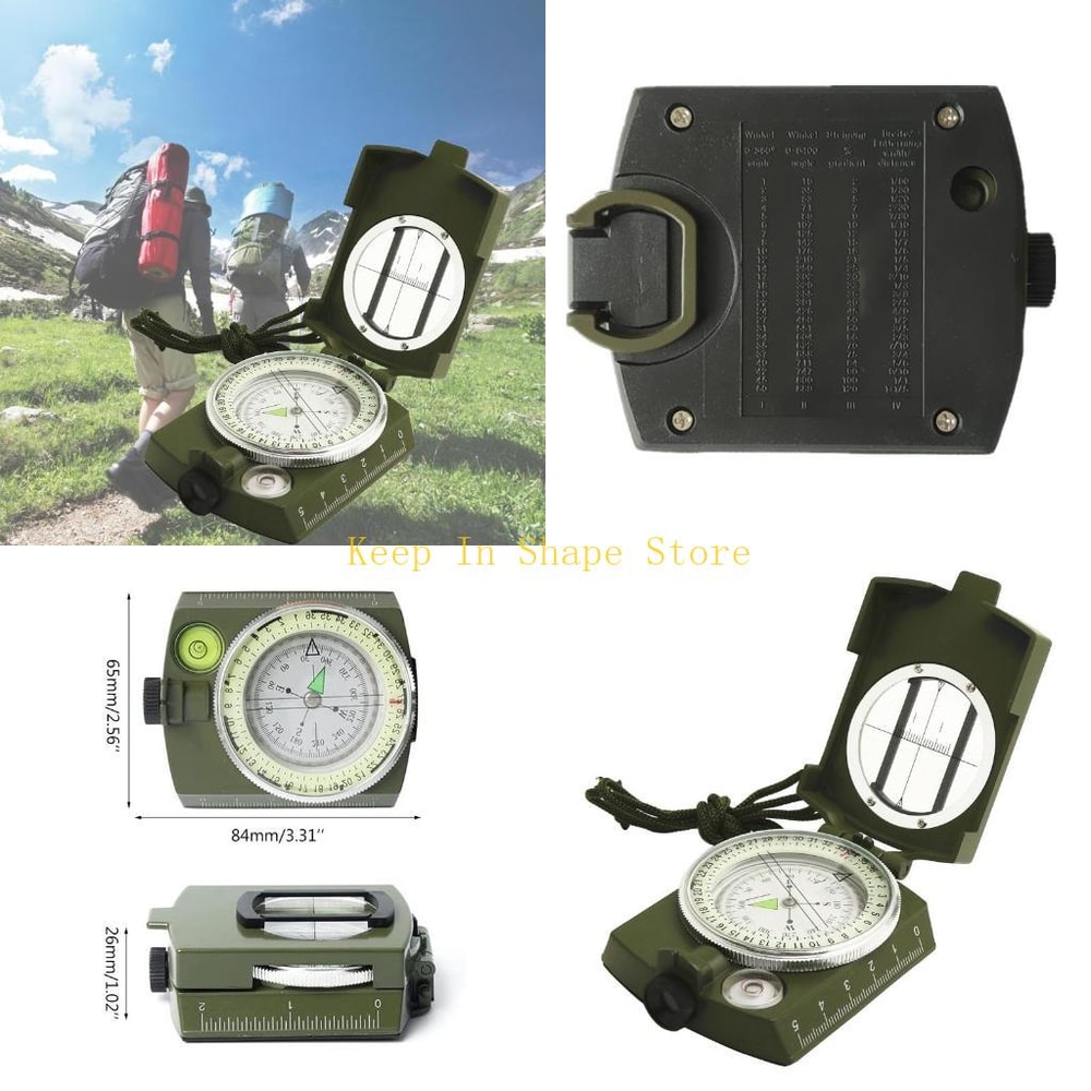 Military Grade Lensatic Compass Waterproof Night Vision Survival Compass for Hiking Camping Navigation