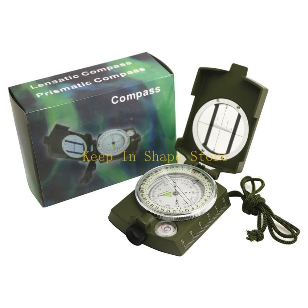 Military Grade Lensatic Compass Waterproof Night Vision Survival Compass for Hiking Camping Navigation