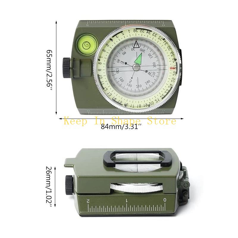 Military Grade Lensatic Compass Waterproof Night Vision Survival Compass for Hiking Camping Navigation