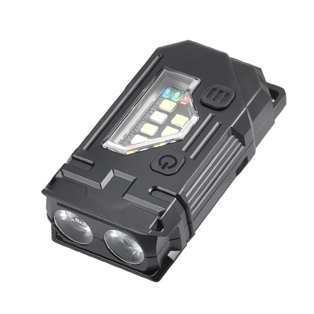 USB Rechargeable Mini LED Flashlight with Magnetic Base and COB Work Light