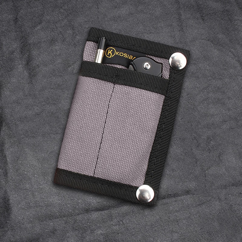 Tactical EDC Pouch Organizer with MOLLE System Durable Canvas Multi Pocket Gear Storage Bag